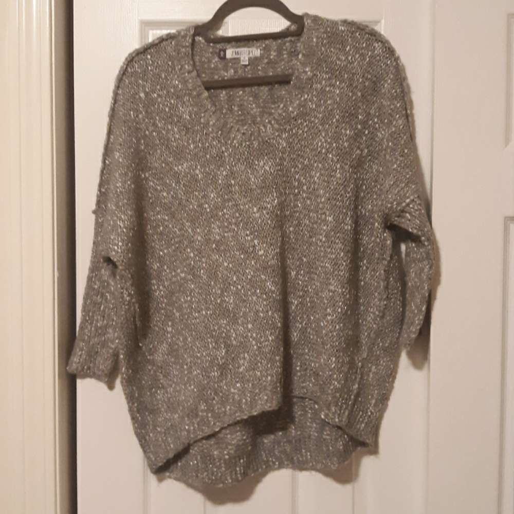 Gray and white multi sweater